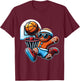 Christmas Gingerbread Basketball Christmas Boys T-Shirt - T-Shirt | Maroon