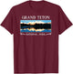 Grand Teton National Park T Shirt | Wyoming T Shirt T-Shirt - T-Shirt | Maroon