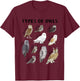Types of Owls Educational Collection Cute Owl Lover Gift T-Shirt - T-Shirt | Maroon