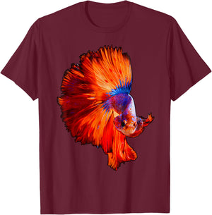 Betta Exotic Pet Fish , Women, Kids & Teens T-Shirt - T-Shirt | Maroon