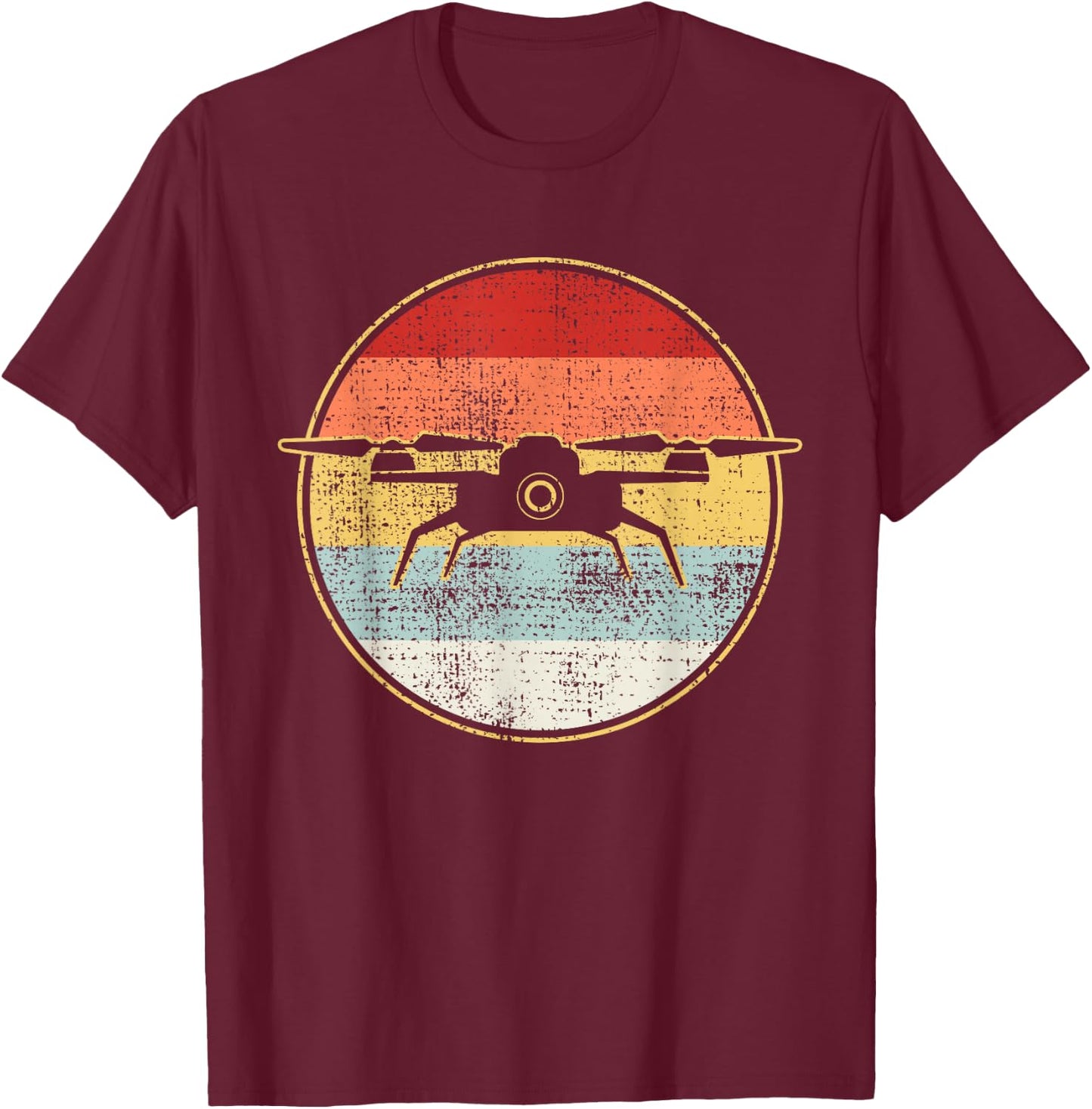 Vintage Drone Retro Gift T-Shirt - T-Shirt | Maroon