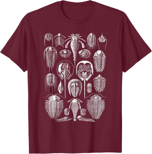 Vintage Haeckel Aspidonia Limulus Horseshoe Crabs 3XL Black T-Shirt - T-Shirt | Maroon