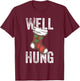 Well Hung, Dirty Christmas Stocking Holiday Gift Funny Xmas T-Shirt - T-Shirt | Maroon