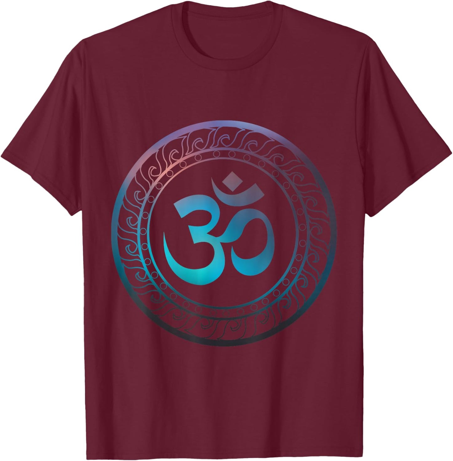 Om Ohm Aum Symbol Spiritual Yoga Gift T-Shirt - T-Shirt | Maroon