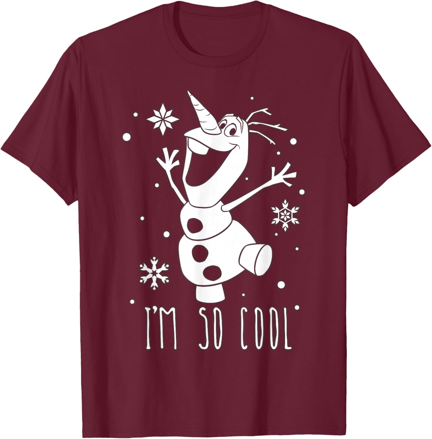Disney Frozen Olaf I'm So Cool Dancing Graphic T-Shirt - T-Shirt | Maroon