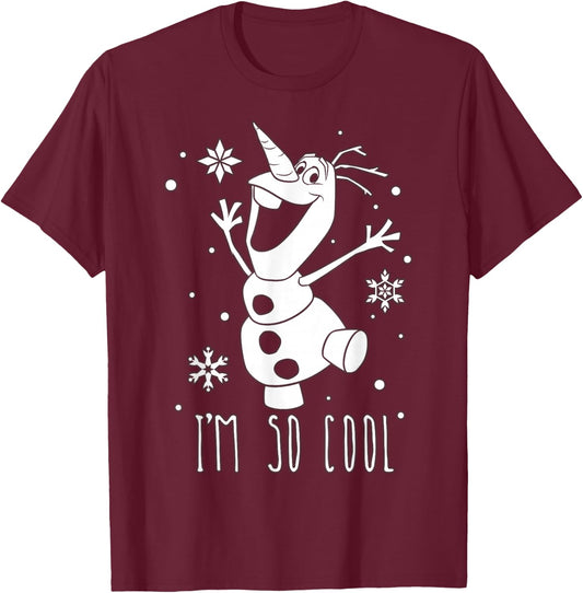 Disney Frozen Olaf I'm So Cool Dancing Graphic T-Shirt - T-Shirt | Maroon