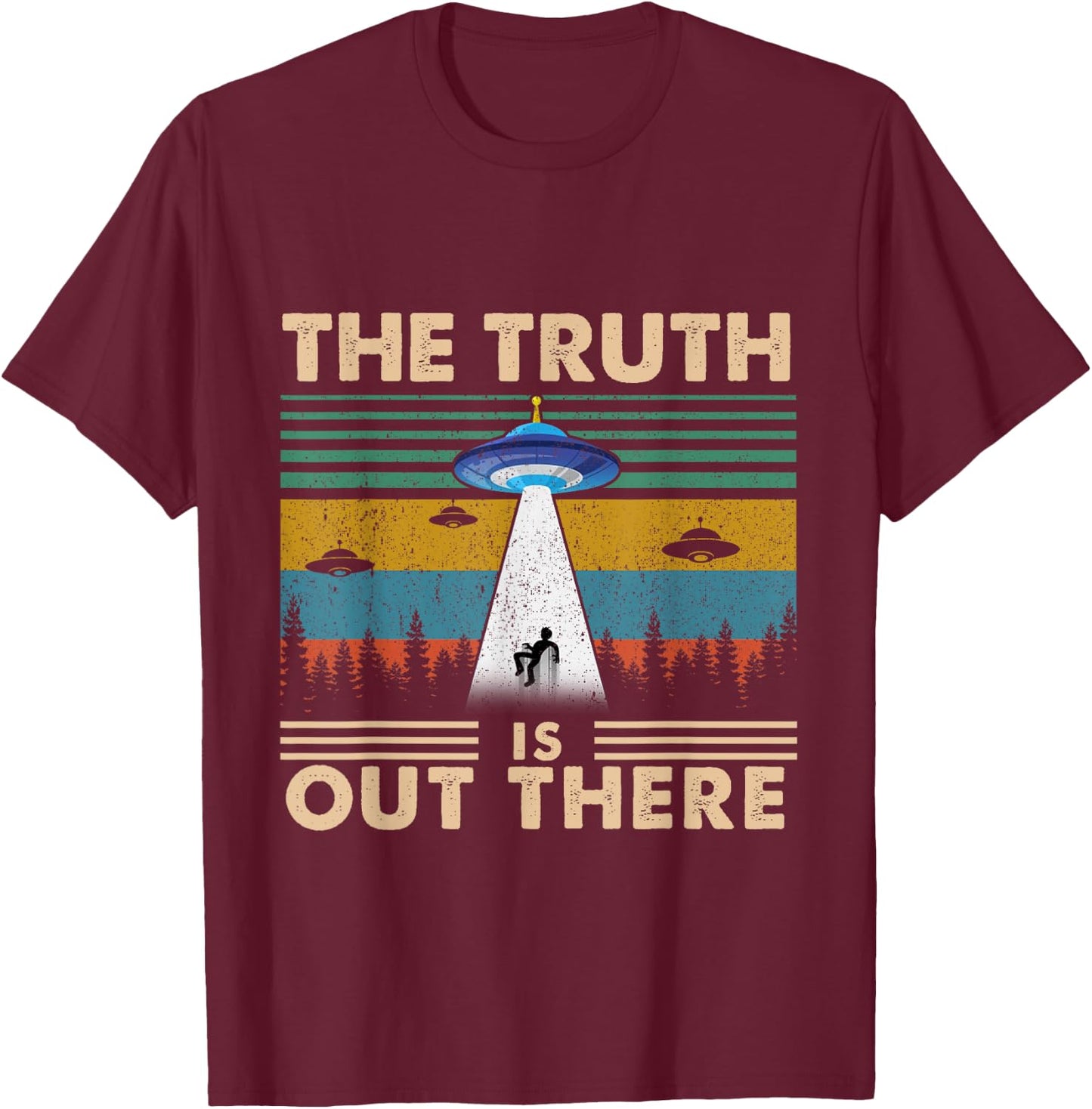 The Truth Is Out There Storm Raid Area 51 Alien T-Shirt - T-Shirt | Maroon