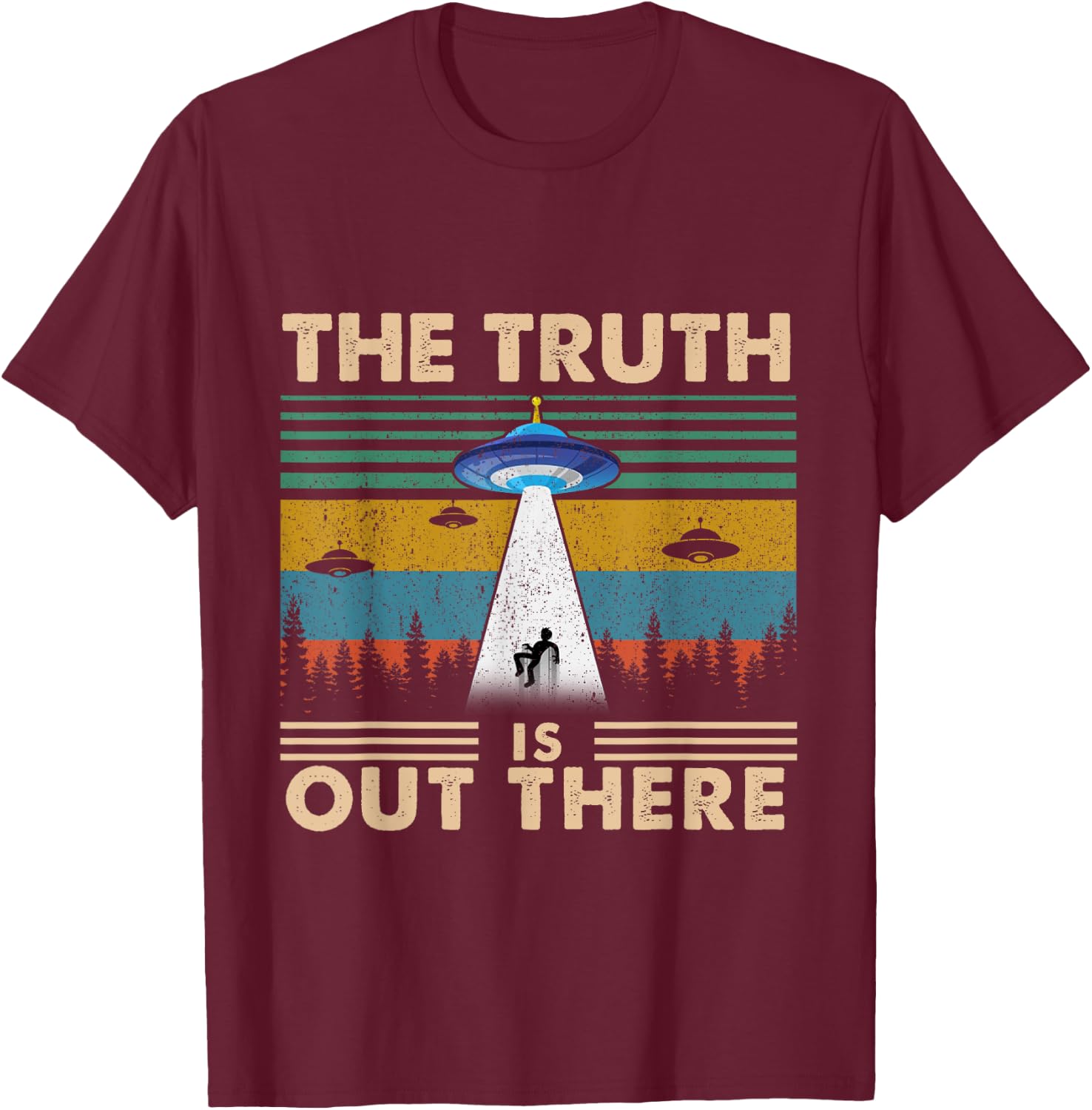 The Truth Is Out There Storm Raid Area 51 Alien T-Shirt - T-Shirt | Maroon