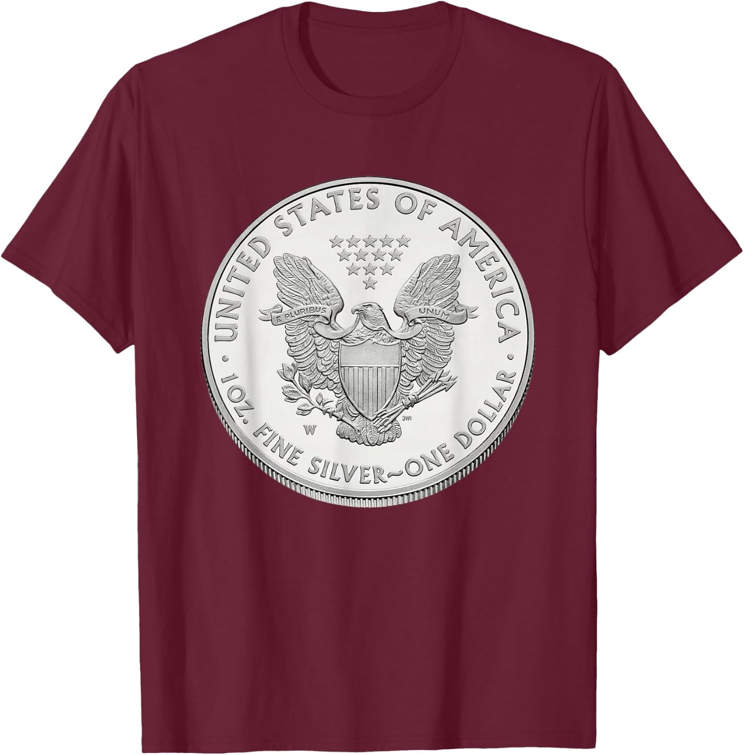 American Eagle Silver Coin Bullion T-Shirt - T-Shirt | Maroon