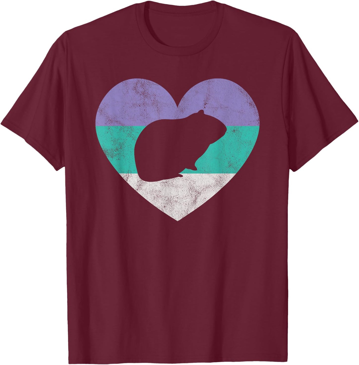 Guinea Pig Gift Shirt & Girls Retro Cute T-Shirt - T-Shirt | Maroon
