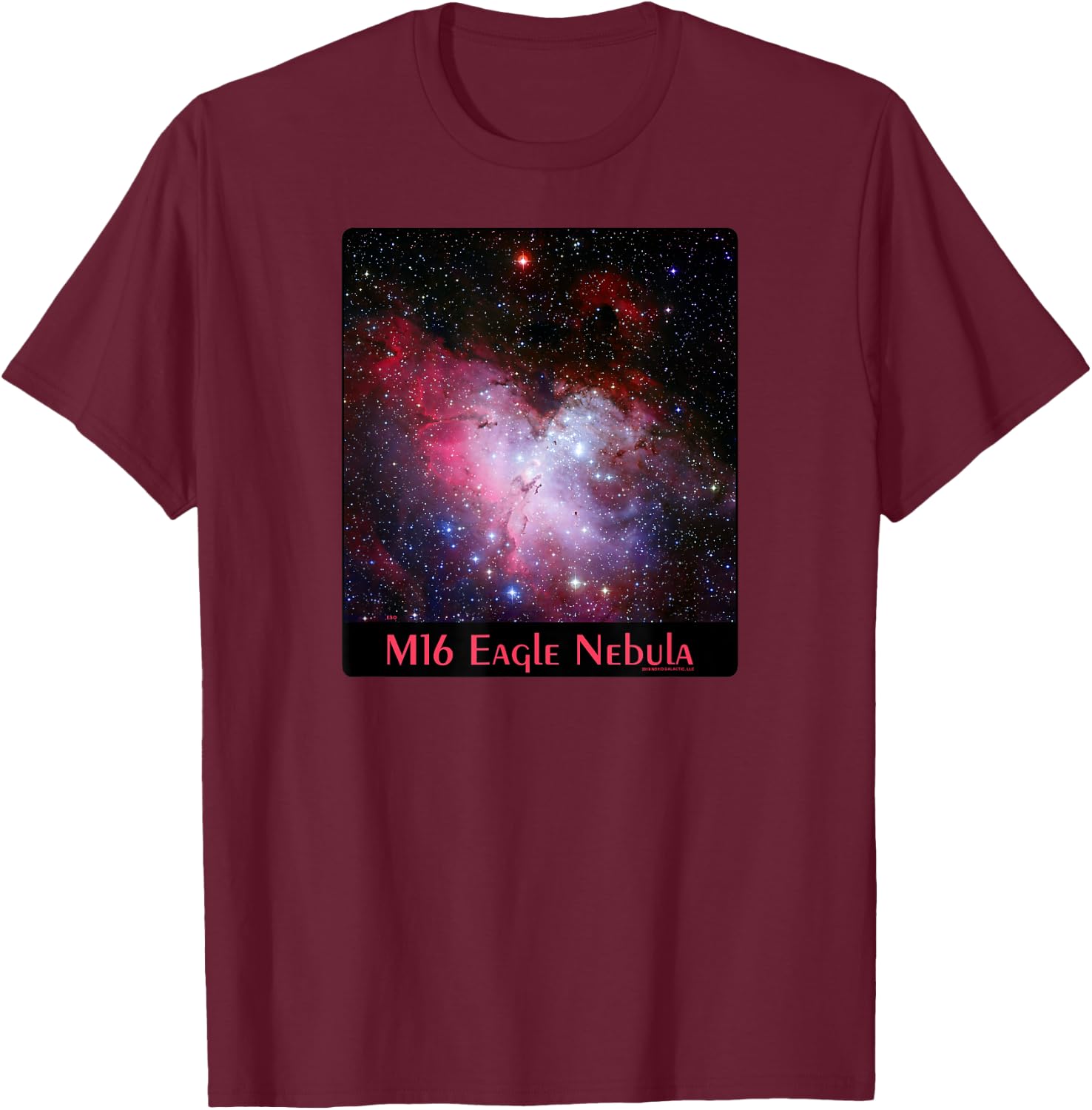 M16 The Eagle Nebula Messier Object Space Astronomy Science T-Shirt - T-Shirt | Maroon