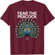 Funny Peacock Art Women Adult Feather Peacock Lover T-Shirt - T-Shirt | Maroon