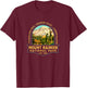 Vintage Mount Rainier National Park Washington Souvenir T-Shirt - T-Shirt | Maroon
