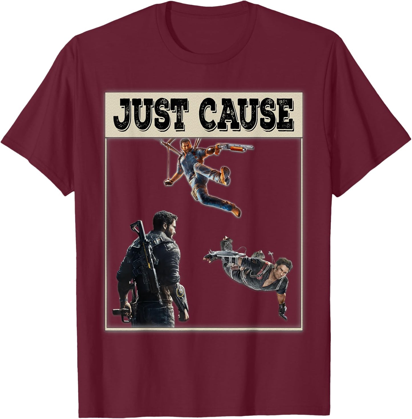 Play Just Cause All Time T-Shirt - T-Shirt | Maroon