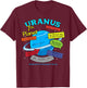Teaching, learning, about space - Uranus, plan T-Shirt - T-Shirt | Maroon
