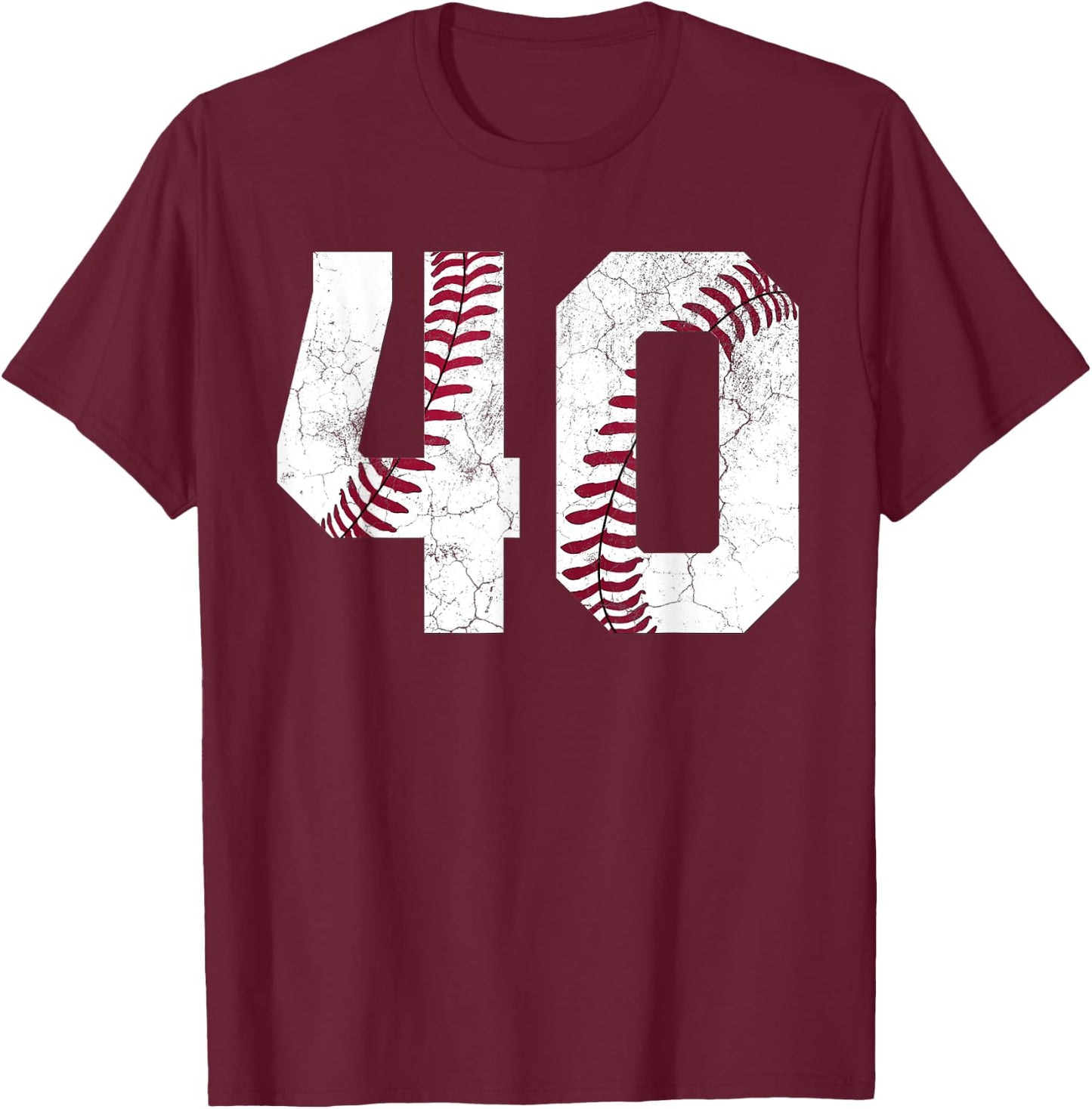 40th Birthday T Shirt 1985 Baseball 40 Years Old T-Shirt - T-Shirt | Maroon
