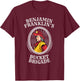 Ben Franklin Shirt Bucket Brigade Firefighter T-Shirt - T-Shirt | Maroon