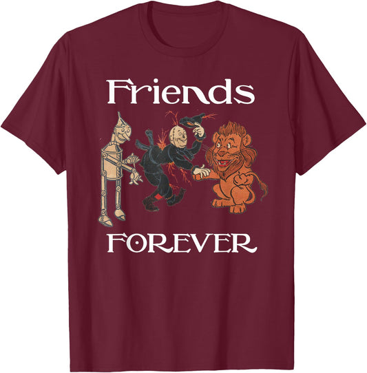 Wizard Of OZ Scarecrow Cowardly Lion Tin Man Shirt T-Shirt - T-Shirt | Maroon