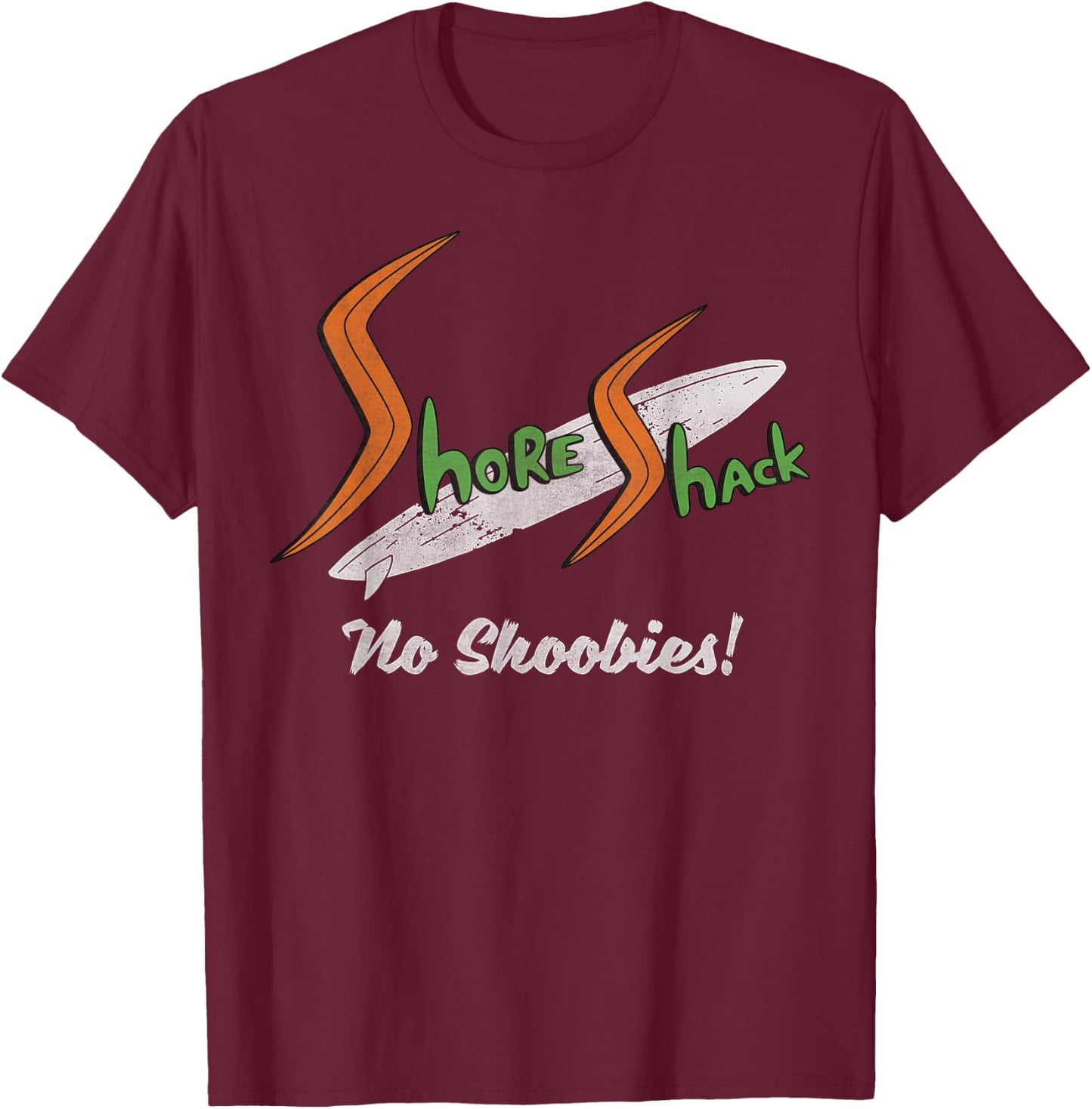 Nickelodeon Shore Shack, No Shoobies T-Shirt - T-Shirt | Maroon