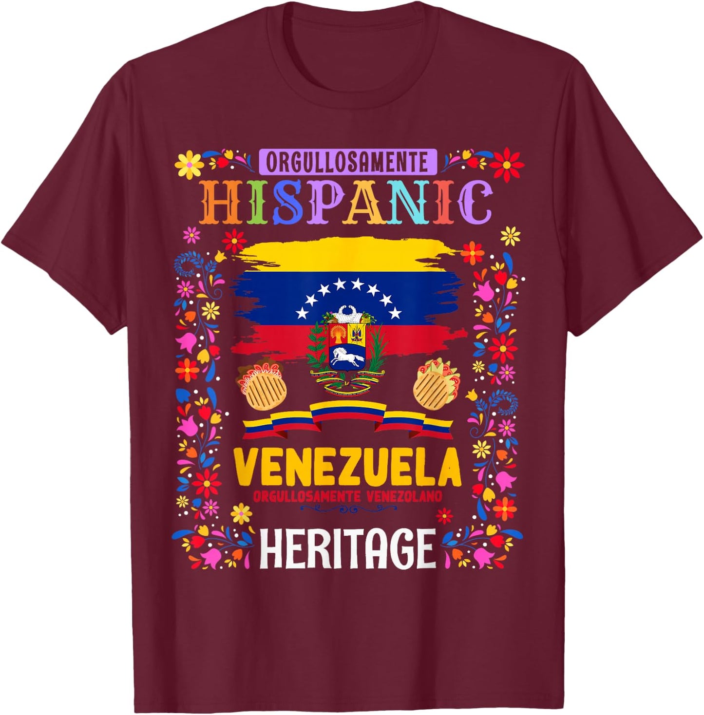 Latin Heritage Venezuelan Flag Outfit idea Kids Venezuela T-Shirt - T-Shirt | Maroon