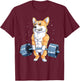 Corgi Weightlifting Funny Deadlift Men Fitness Gym Workout T-Shirt - T-Shirt | Maroon