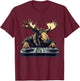 Cool Music Moose as DJ Costume for Boys and Girls T-Shirt - T-Shirt | Maroon