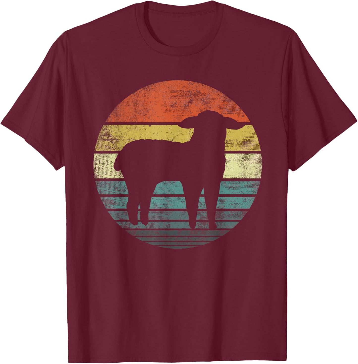 Sheep Lover Gifts Funny Farmer Retro Vintage Farm Animals T-Shirt - T-Shirt | Maroon