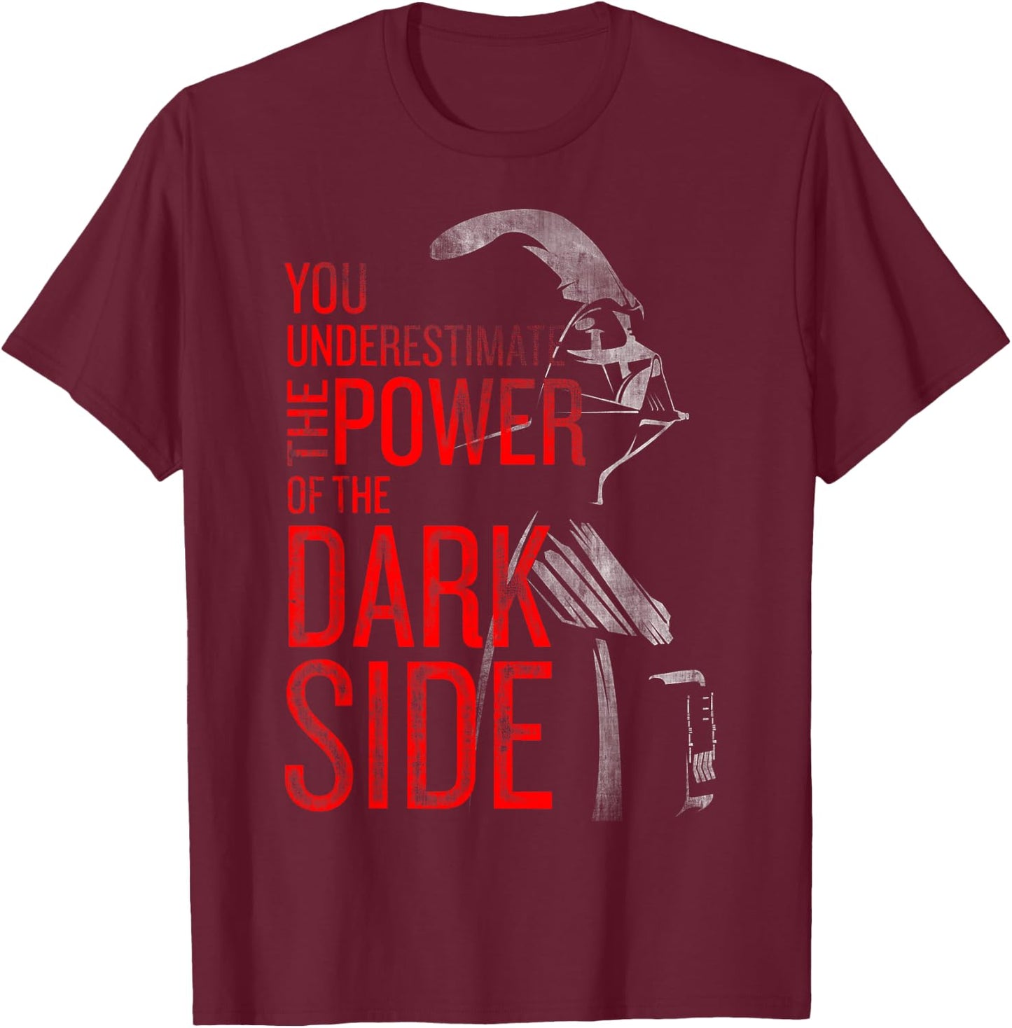 Star Wars Vader You Underestimate The Power Graphic T-Shirt - T-Shirt | Maroon