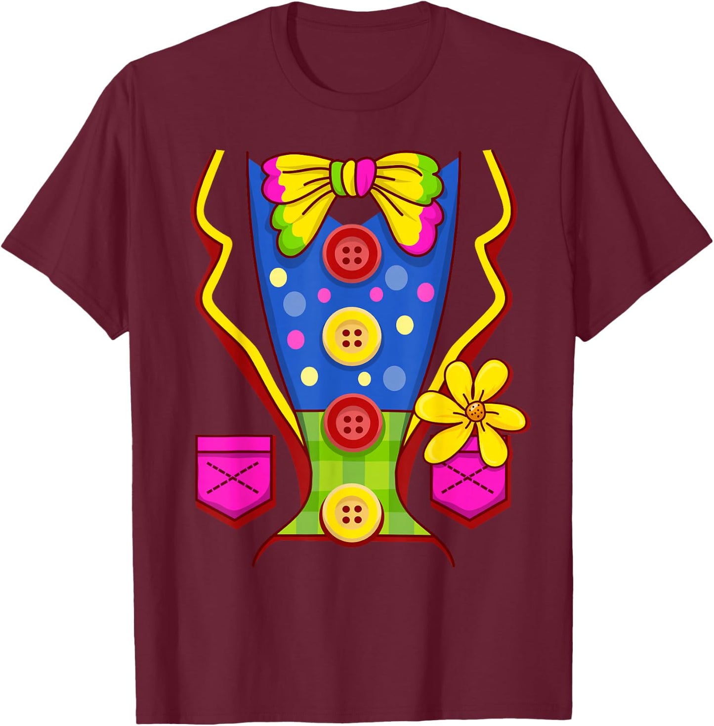 Clown Costume Circus T-Shirt - T-Shirt | Maroon