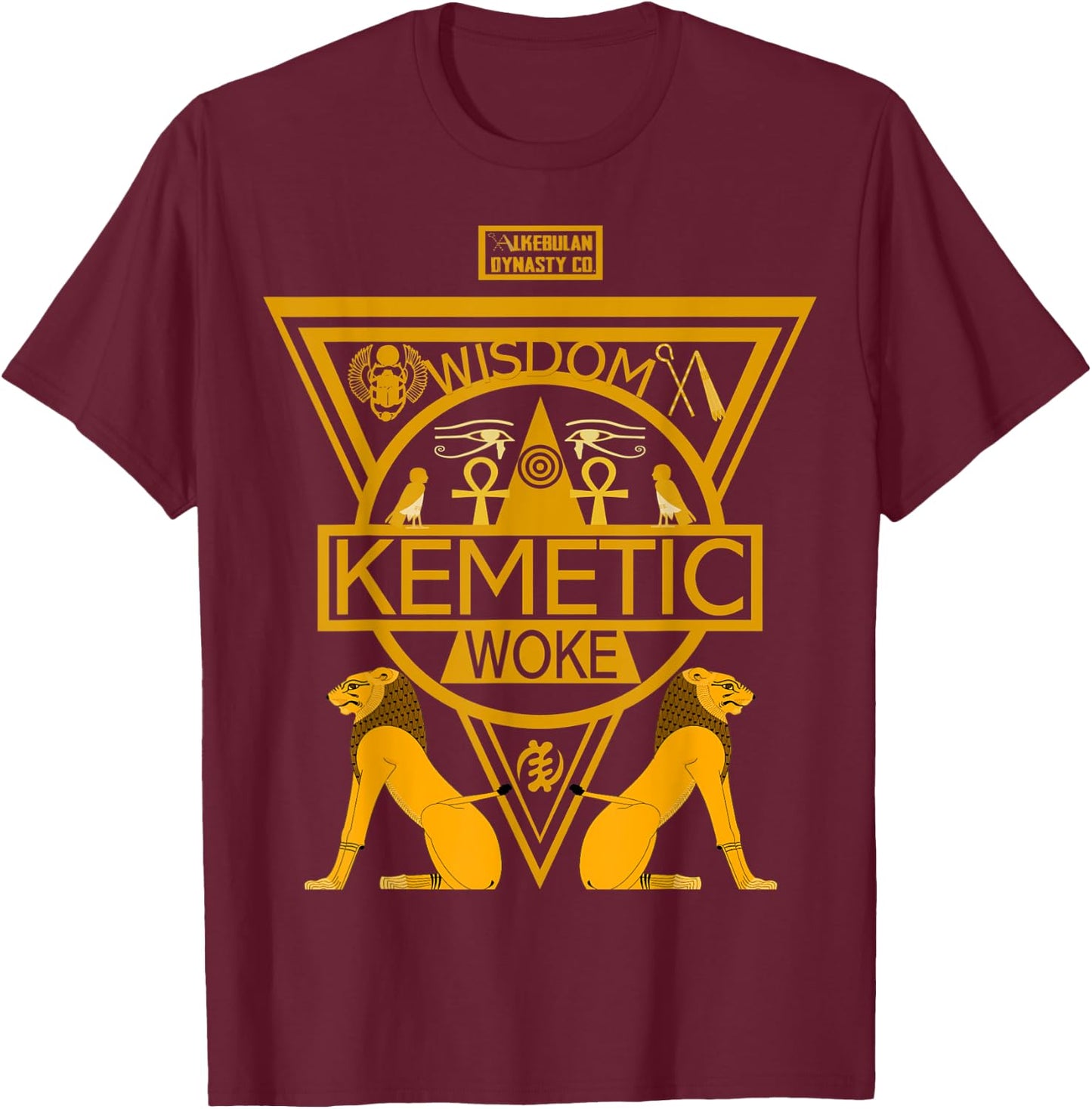 Kemetic Spirituality Ancient Egyptian Art T-Shirt - T-Shirt | Maroon