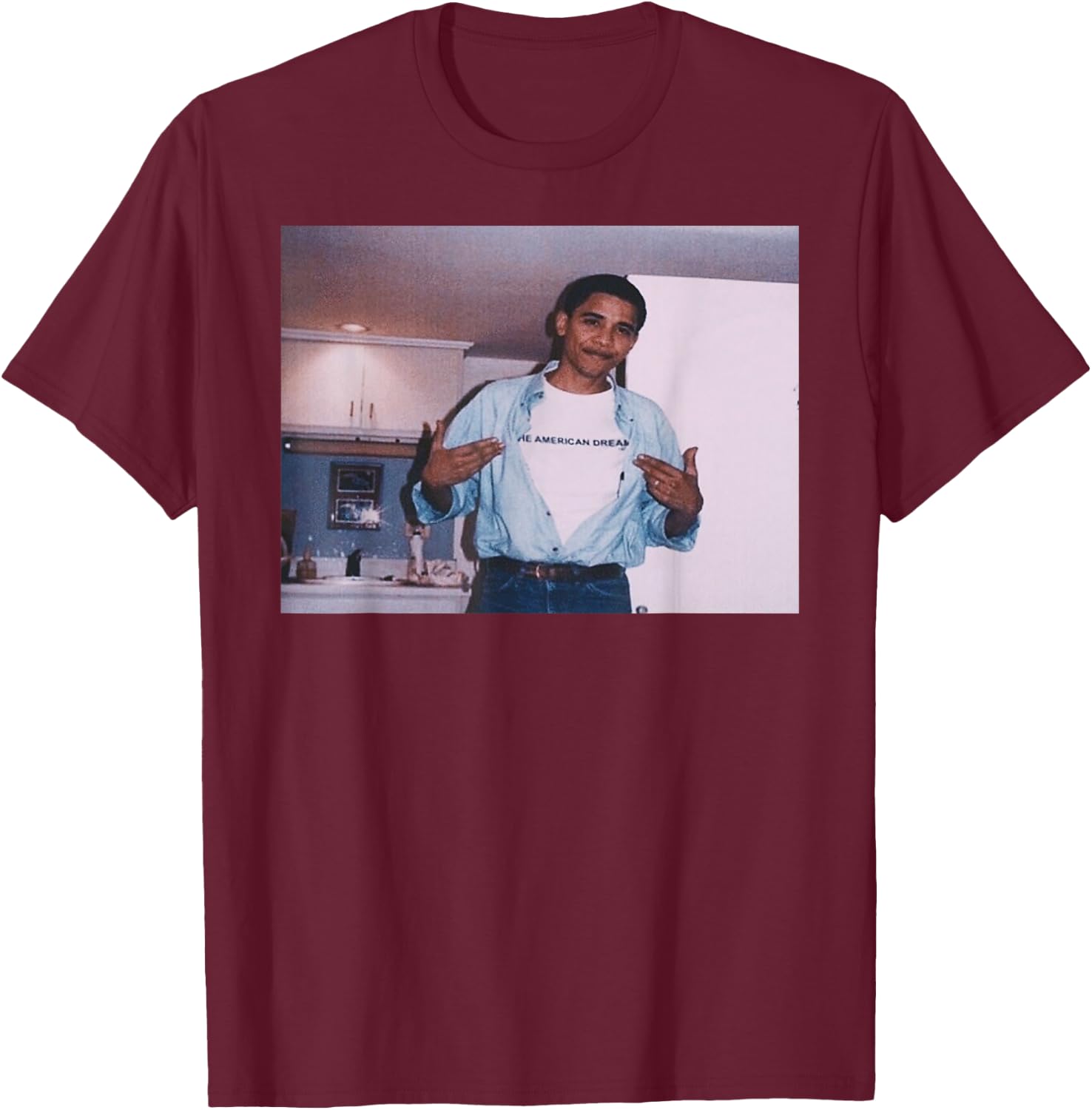 Obama Dreams President of America USA T-Shirt - T-Shirt | Maroon