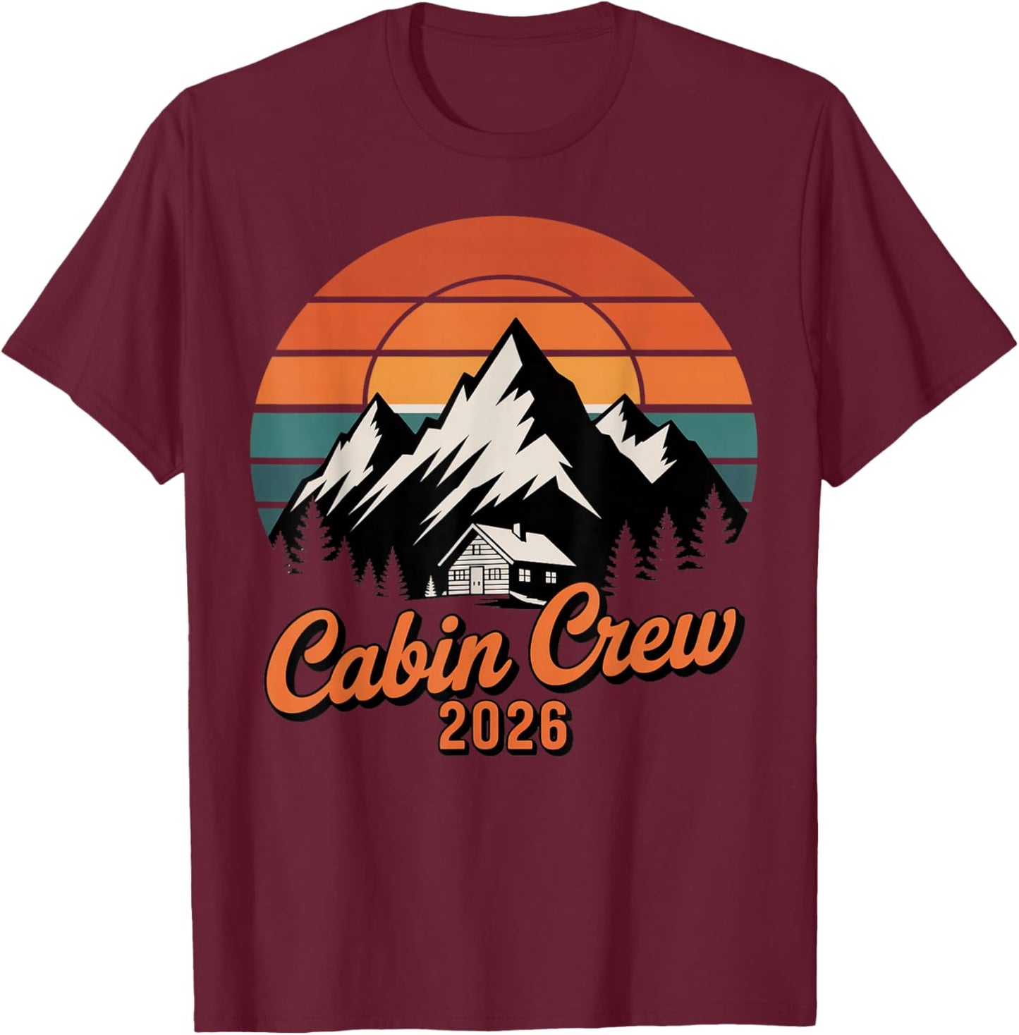 Vacation Mountain Family Group Matching T-Shirt - T-Shirt | Maroon
