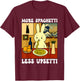 Pasta Lover Italian Rabbit Bunny More Spaghetti Less Upsetti T-Shirt - T-Shirt | Maroon