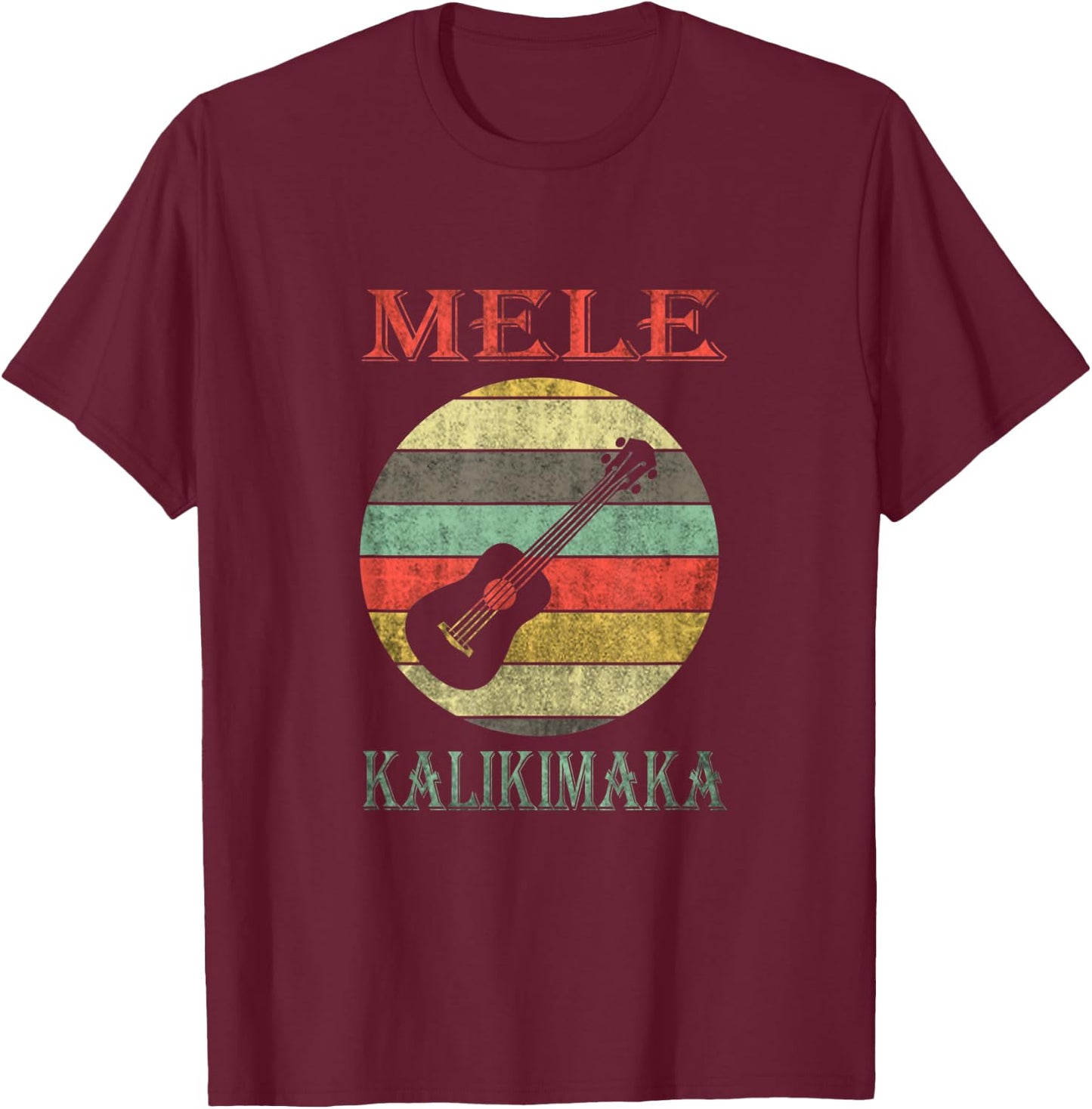 Hawaii Christmas Mele Kalikimaka Hawaiian Vintage T-Shirt - T-Shirt | Maroon
