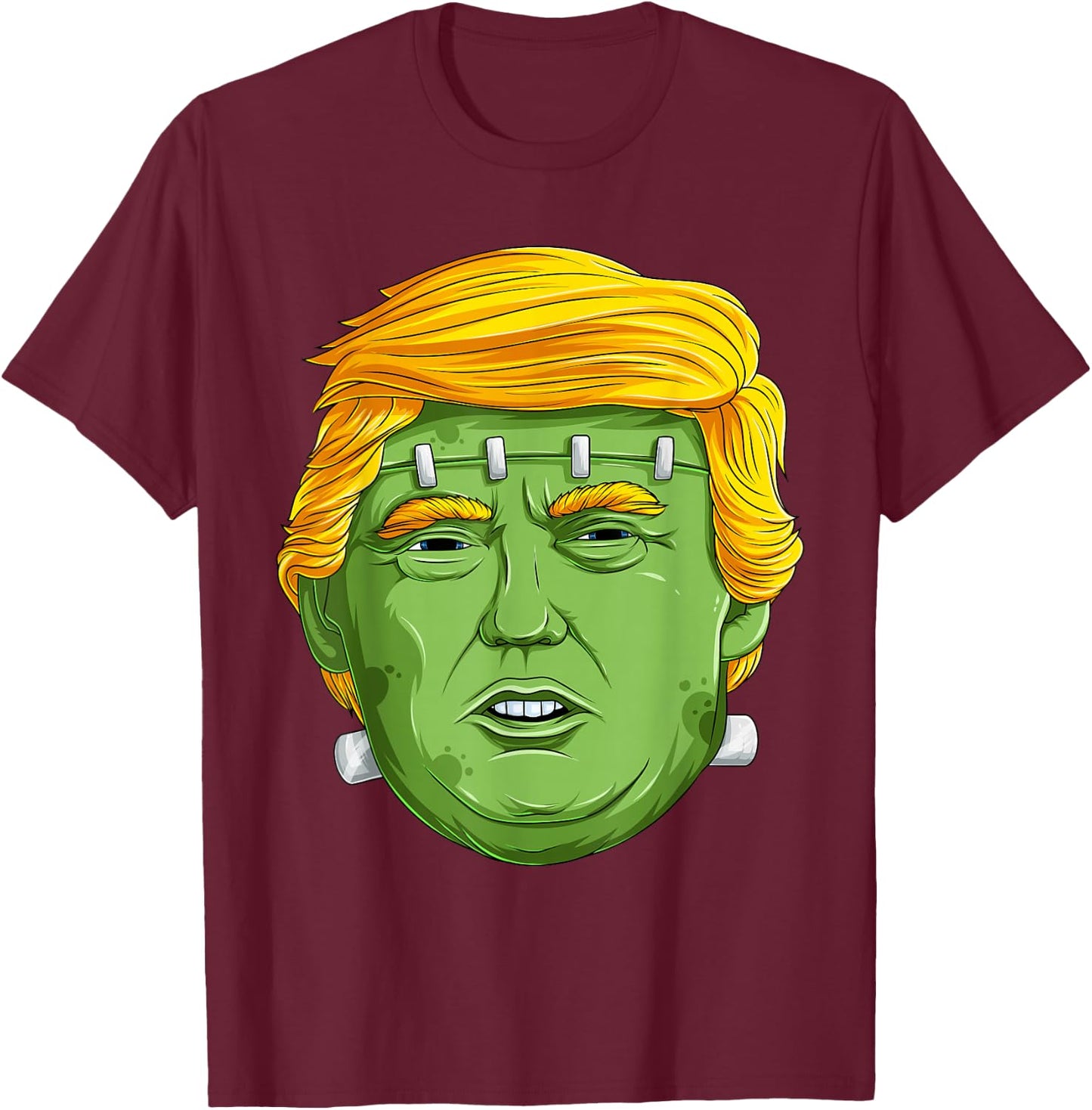 Trump Frankenstein Halloween Costume, Spooky Monster Trump T-Shirt - T-Shirt | Maroon