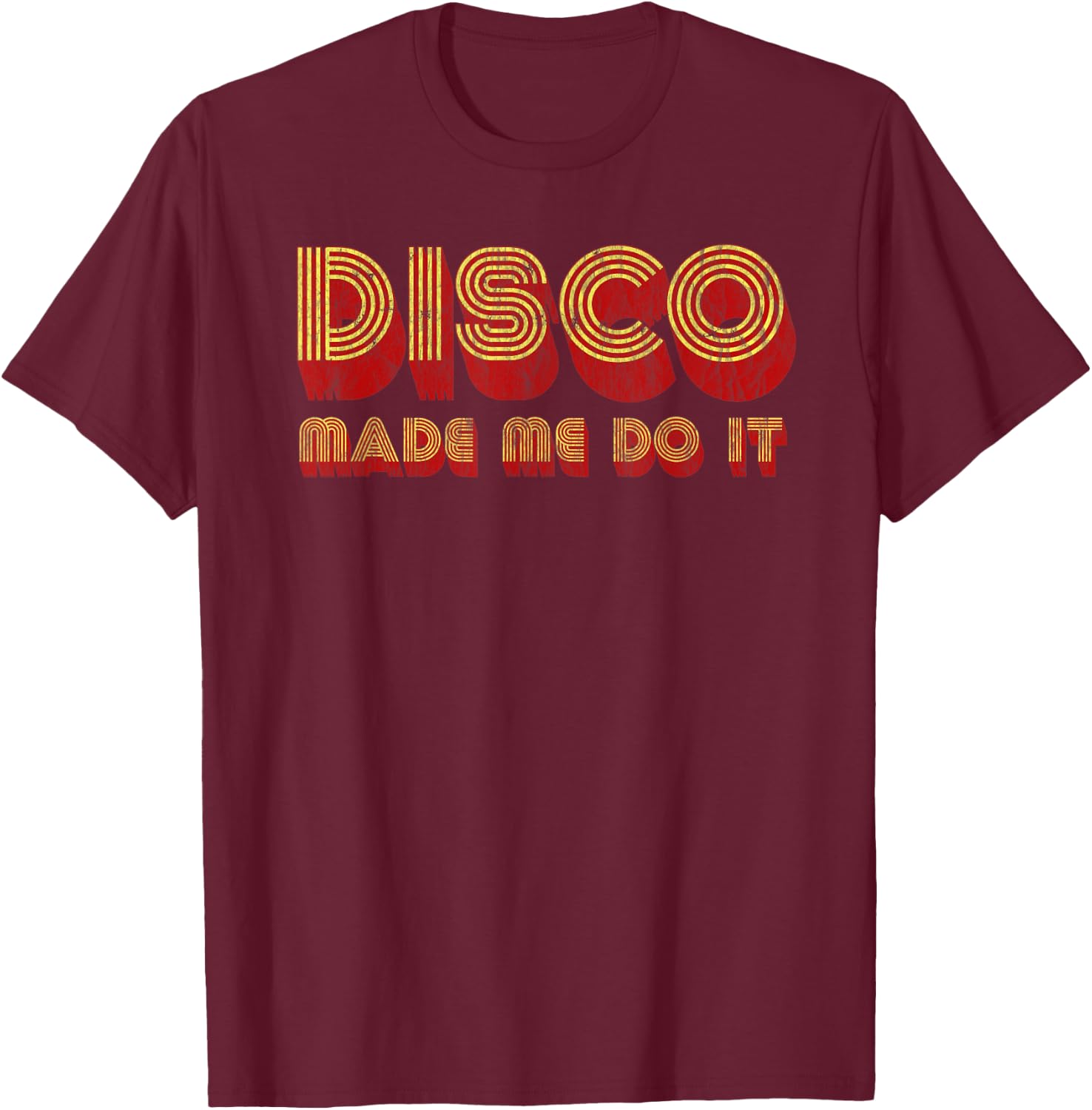 Roller Disco Outfit Retro 70s Costume & Men T-Shirt - T-Shirt | Maroon