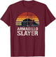 Vintage Sunset Armadillo Slayer Armadillo Hunter Gift T-Shirt - T-Shirt | Maroon