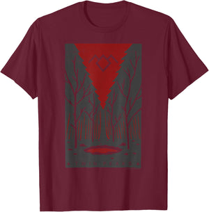 Twin Peaks Entrance Pastel Painted Poster Graphic T-Shirt - T-Shirt | Maroon