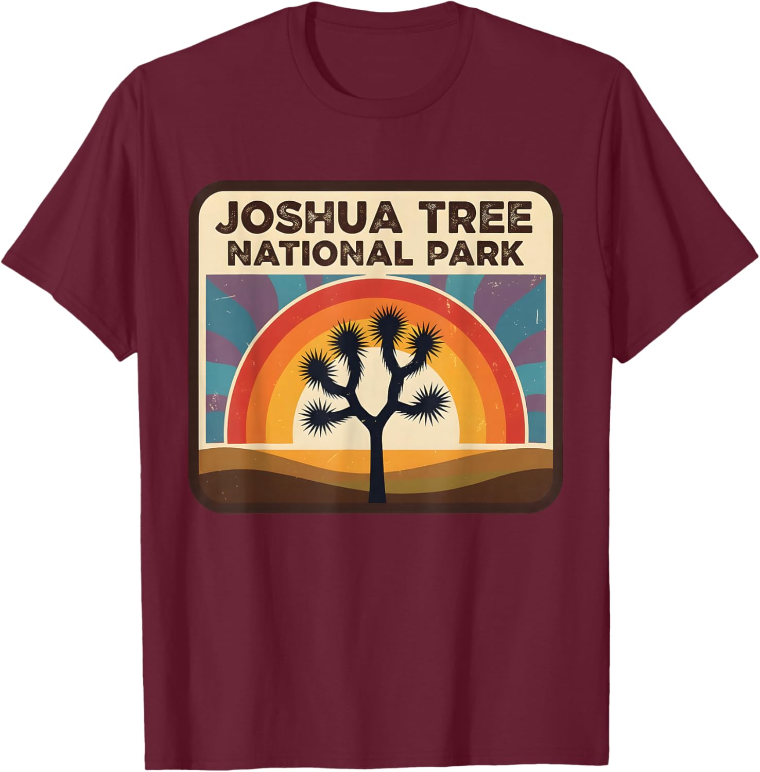 Joshua Tree National Park Hiking Camping Men Women Kids T-Shirt - T-Shirt | Maroon