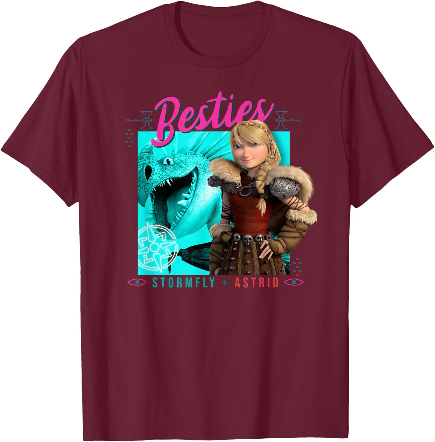 How to Train Your Dragon 3 Hidden World Besties T-Shirt - T-Shirt | Maroon