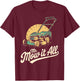 Mr. Mow It All Lawn Mower Landscaper Gardener Funny Retro T-Shirt - T-Shirt | Maroon