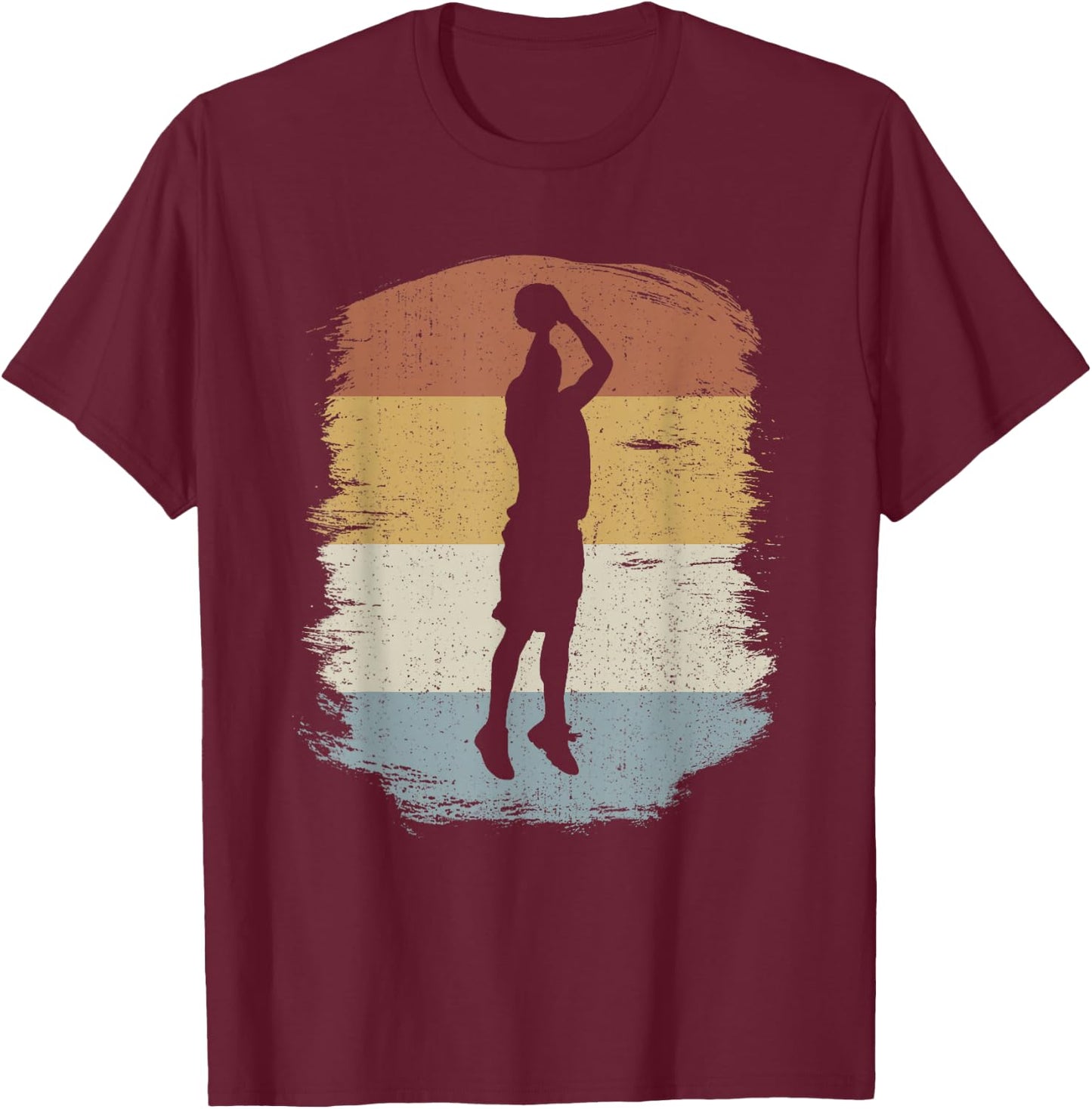 Retro Basketball Jumpshot Baller - Vintage Basketball T-Shirt - T-Shirt | Maroon