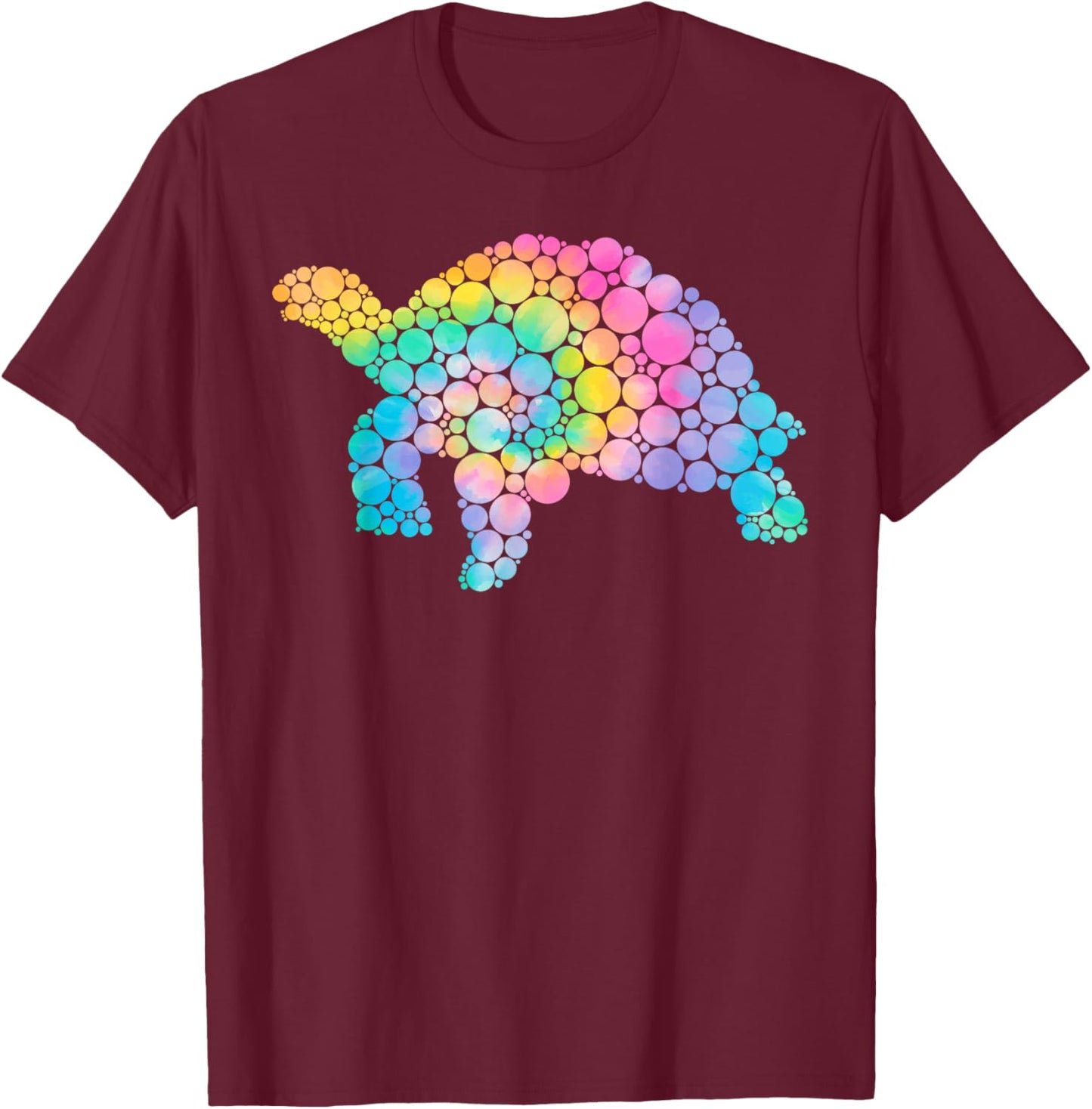 Funny Turtle Lovers Polka Dot Happy Dot Day Girls Boys Kids T-Shirt - T-Shirt | Maroon