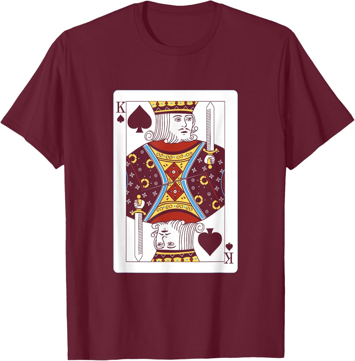 King Of Spades Costume T-Shirt - T-Shirt | Maroon