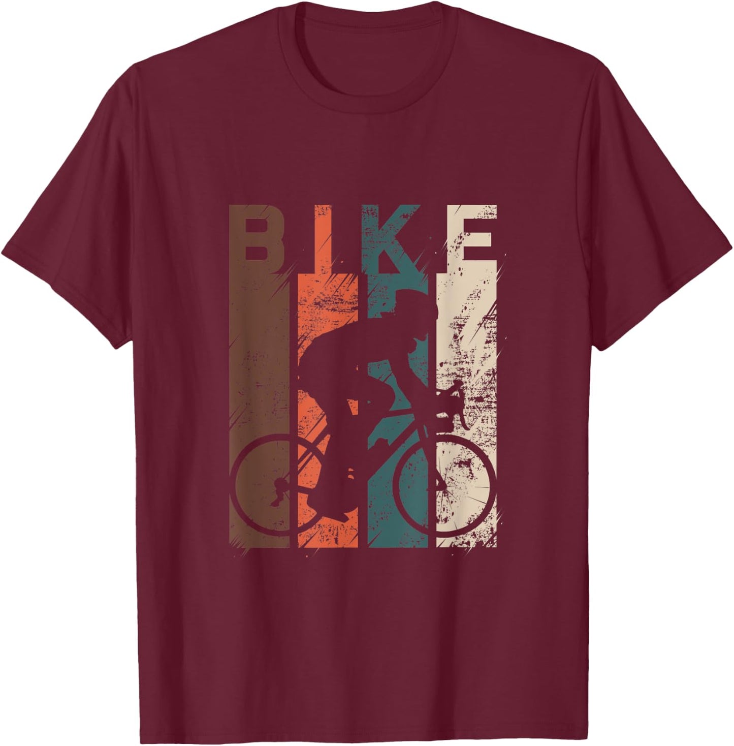 Mountain Bike Tour Cycling Lover Bicycle Rider Vintage T-Shirt - T-Shirt | Maroon