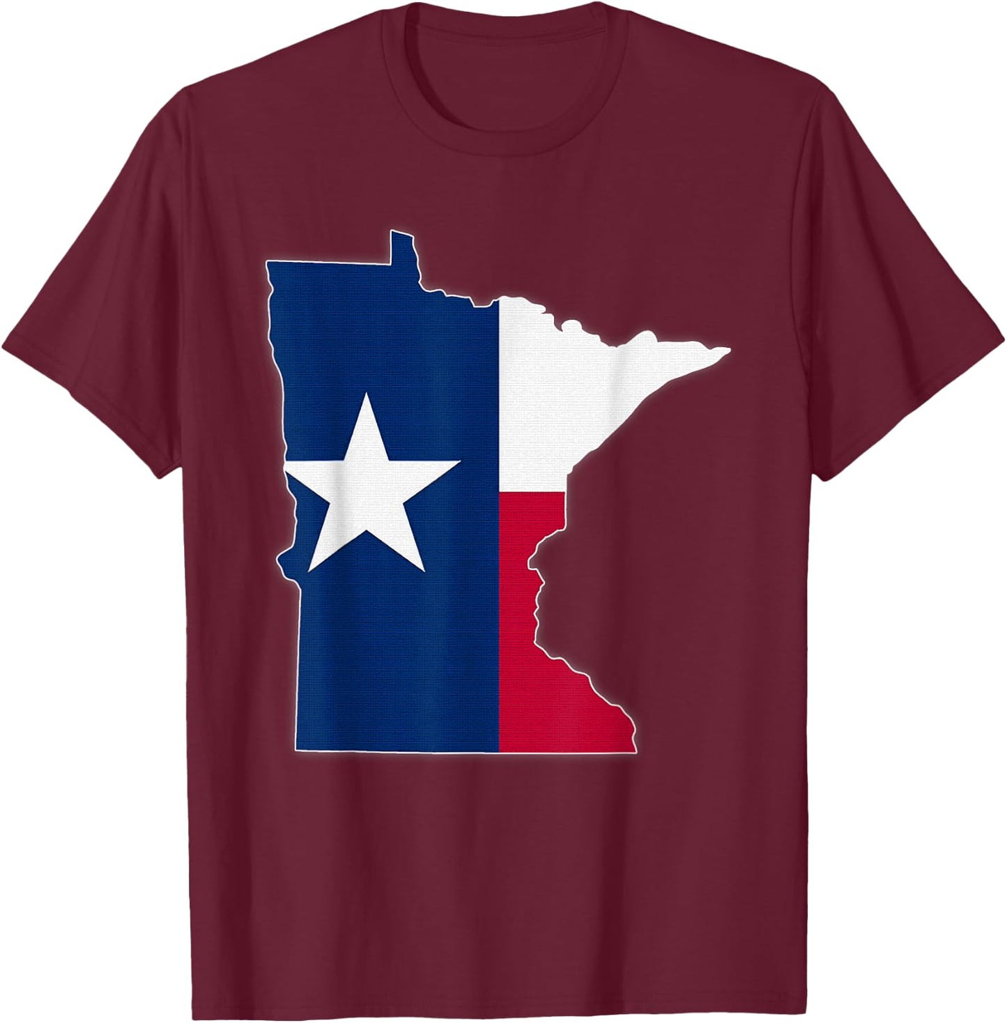 MINNESOTA STATE MAP TEXAS TX Flag Roots Men Women Gift T-Shirt - T-Shirt | Maroon