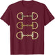 Brushstroke Checkered Leopard Horse Bit,Country Horse Riding T-Shirt - T-Shirt | Maroon