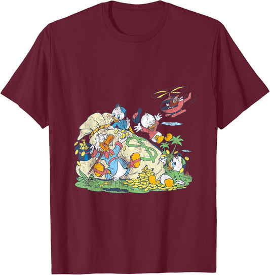 Disney - Ducktales Money Bags T-Shirt - T-Shirt | Maroon