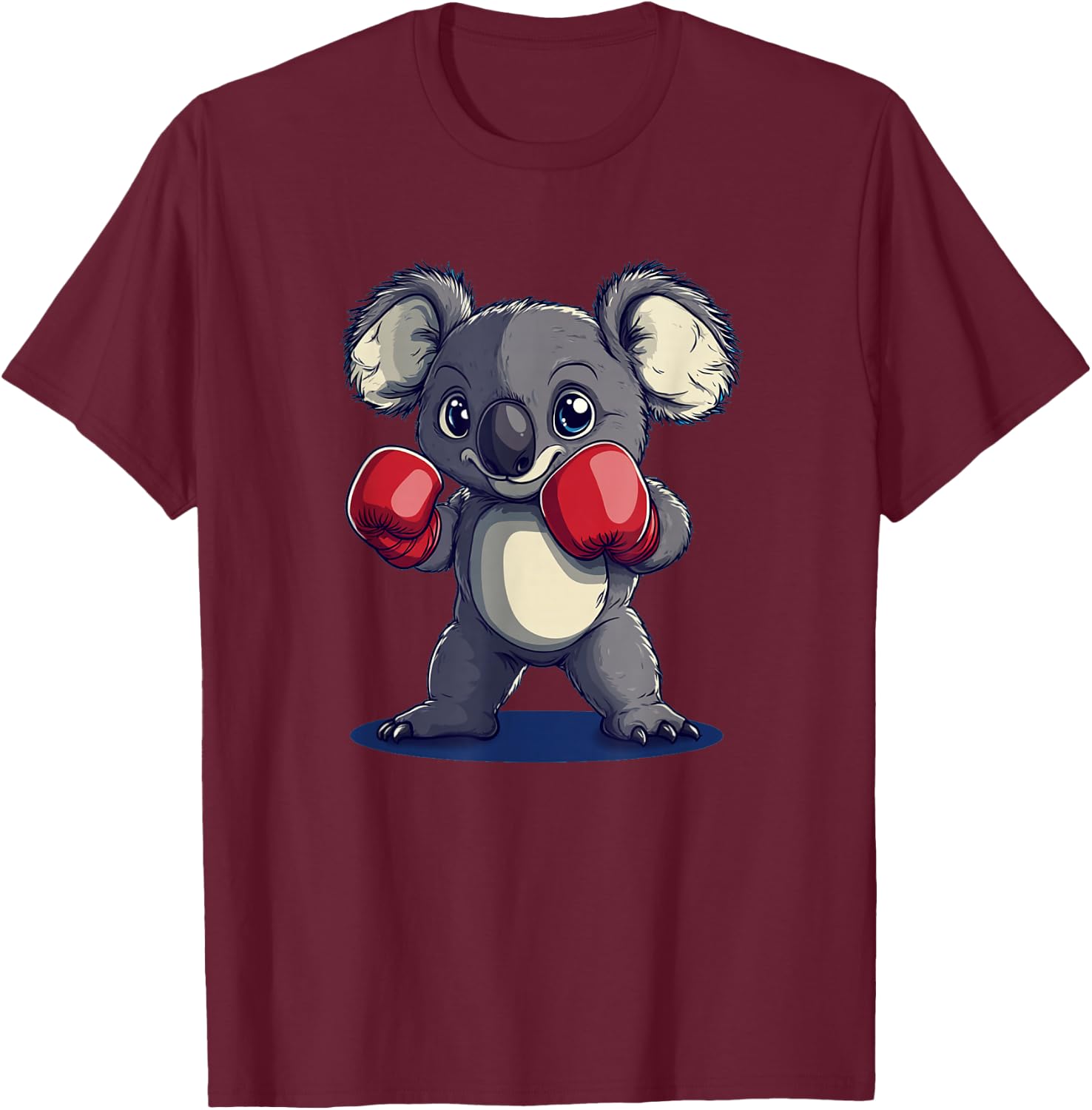 Funny Koala Bear with Boxing Gloves Costume T-Shirt - T-Shirt | Maroon