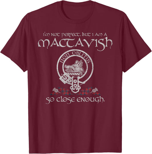 Mactavish Clan Proud Heritage Scottish Last Name Vintage T-Shirt - T-Shirt | Maroon